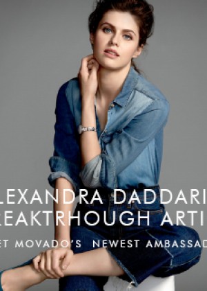 Alexandra Daddario - Movado Watch Promotion 2015