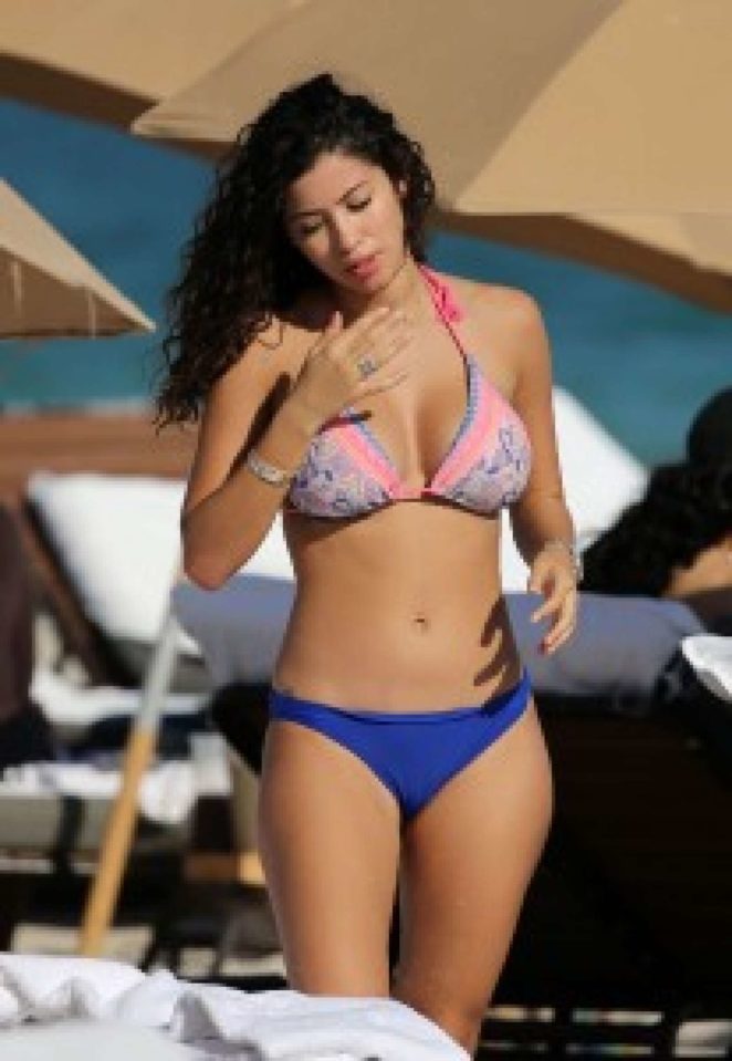 Alexandra Michelle Rodriguez in Bikini at a Beach in Miami
