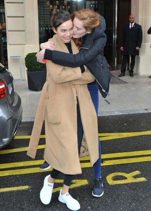 Alexina Graham and Luma Grohte at the Royal Monceau in Paris