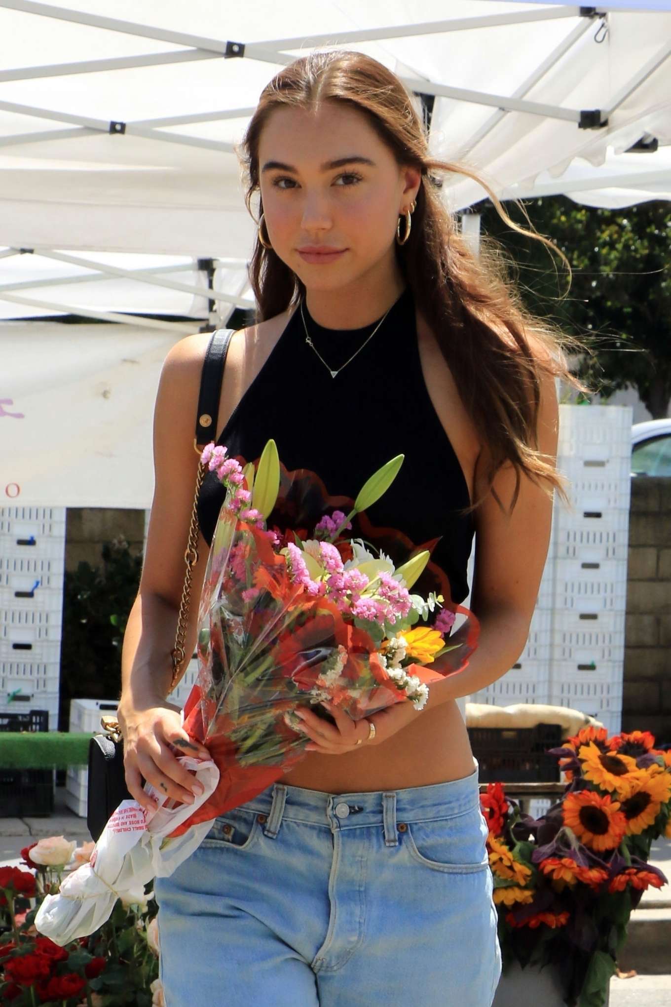 Alexis Ren â€“ Buying flowers in Studio City