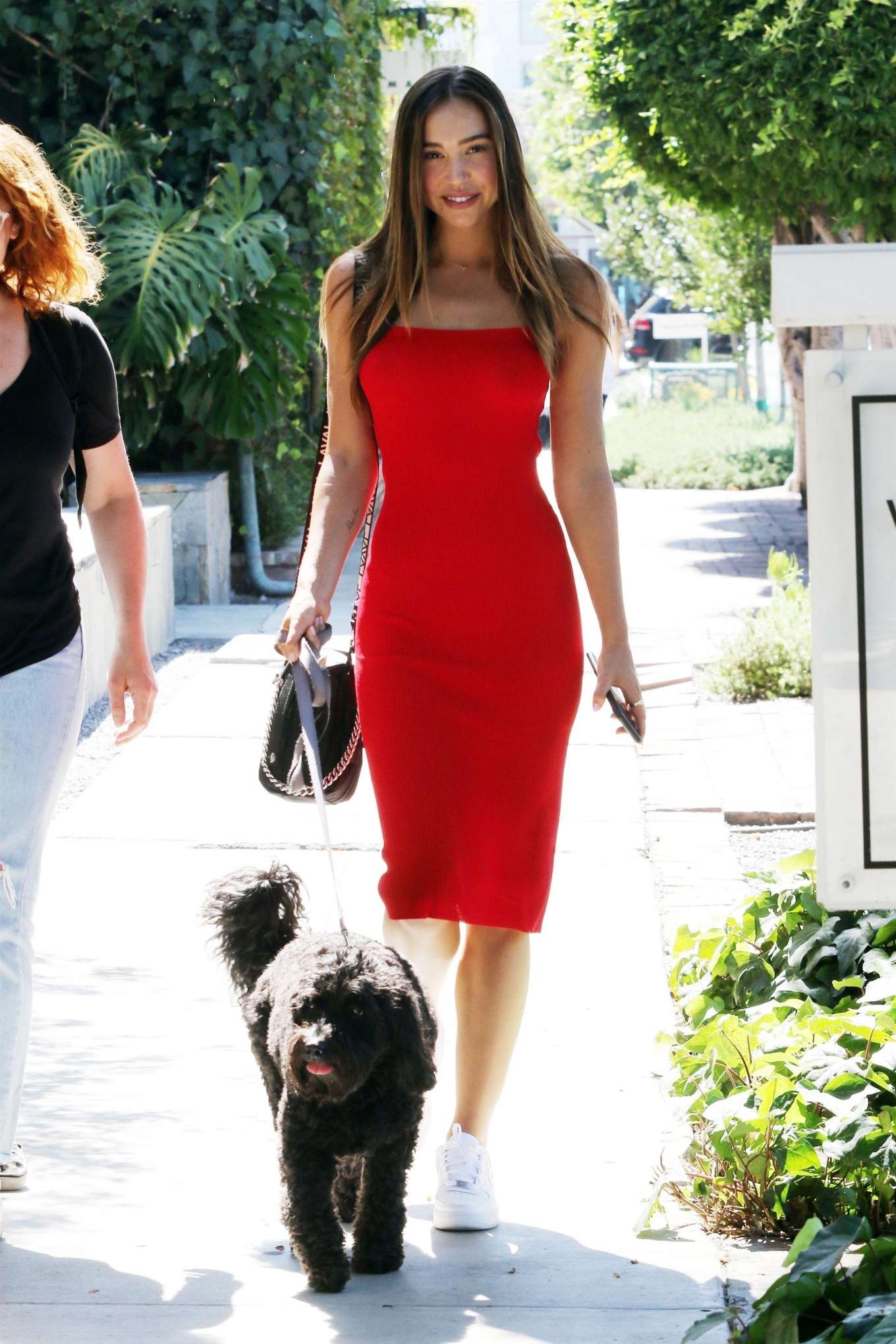 Alexis Ren in Red Dress â€“ Out in West Hollywood