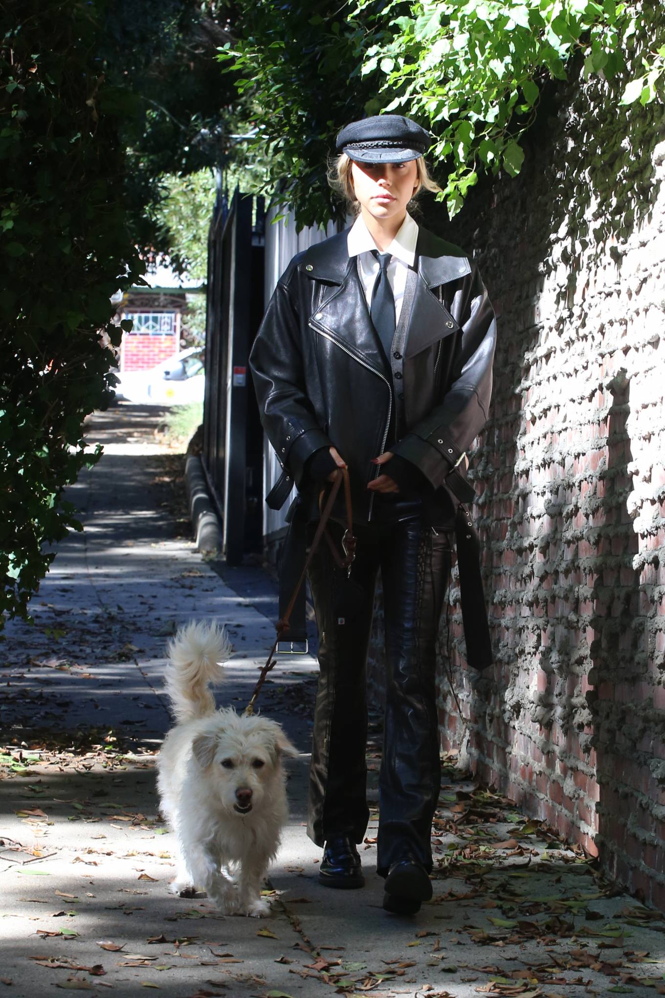 Alexis Ren 2022 : Alexis Ren – Walking her dog in Hollywood-03