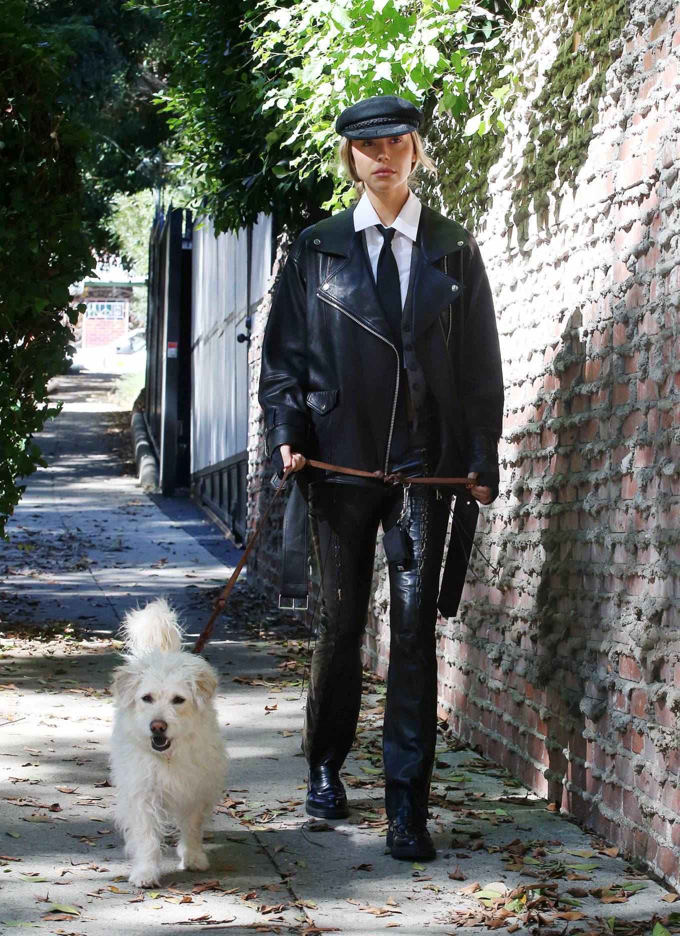 Alexis Ren 2022 : Alexis Ren – Walking her dog in Hollywood-04
