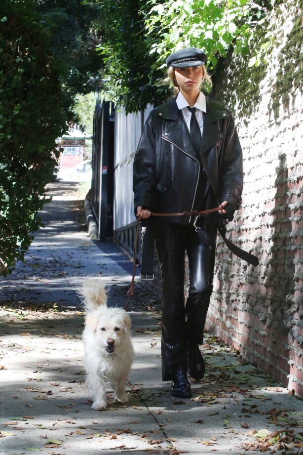 Alexis Ren - Walking her dog in Hollywood