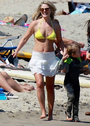 Ali Larter in Yellow Bikini Top in Malibu