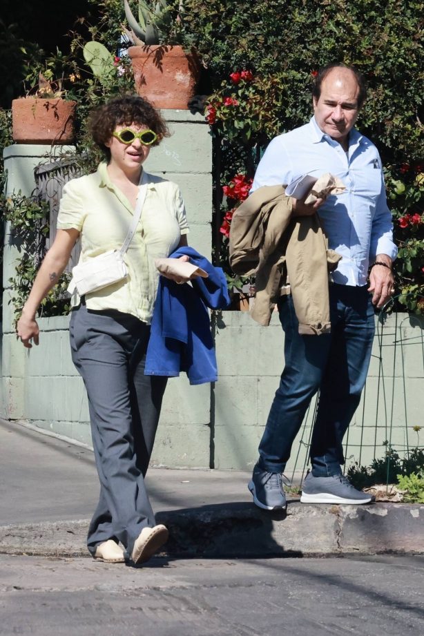 Alia Shawkat - With her father Tony at All Time restaurant in Los Angeles