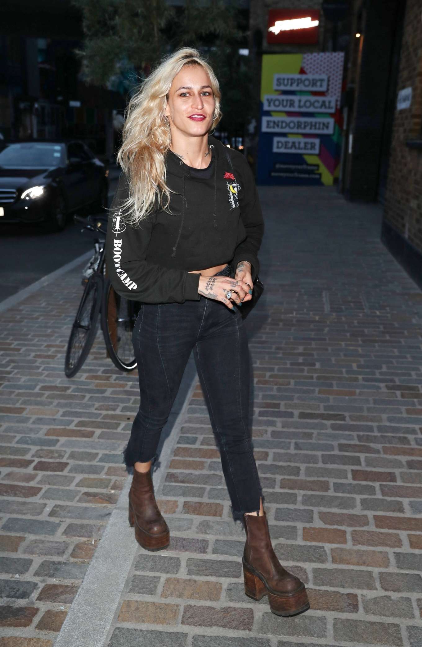 Alice Dellal â€“ Arrives at Benefit Hello Happy launch party in London