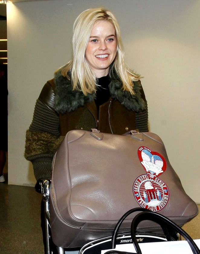 Alice Eve - Arriving at the Los Angeles International Airport