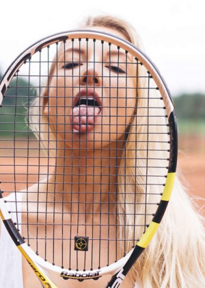 Alicia Schneider - tennis-themed photoshoot