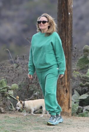 Alicia Silverstone - On a hike with a friend and her dogs in Los Angeles