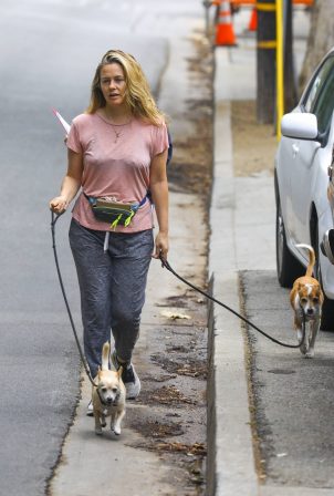 Alicia Silverstone - Out with her dogs in the Hollywood Hills