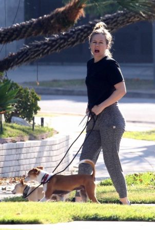 Alicia Silverstone - Spotted on dog walk in LA