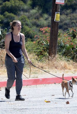 Alicia Silverstone - With her dogs while out for a hike in LA