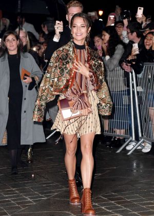 Alicia Vikander - Arrives at Louis Vuitton Fashion Show in Paris