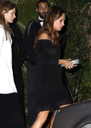 Alicia Vikander - Attends a party at Chateau Marmont in Los Angeles