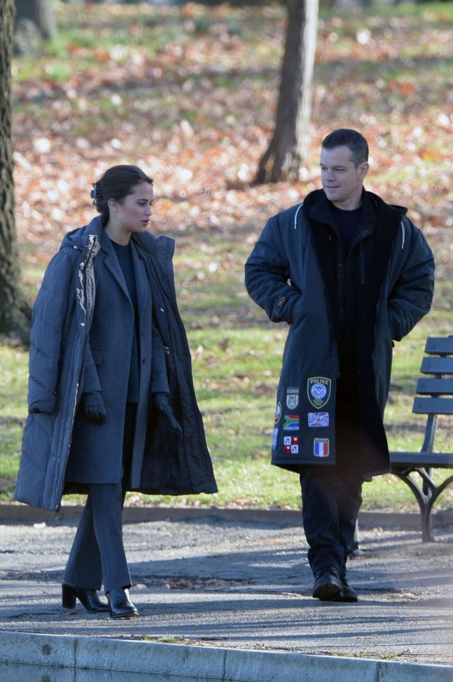 Alicia Vikander - Filming 'Untitled Bourne 5' Movie in Washington