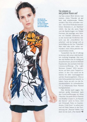 Alicia Vikander - Glamour Germany Magazine (January 2016)
