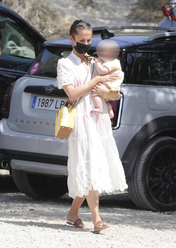 Alicia Vikander - With Michael Fassbender with their baby out in Ibiza