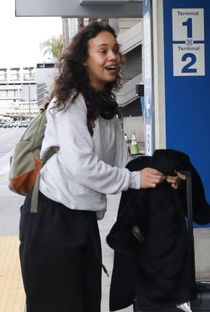 Alisha Boe - Pictured at LAX Airport in Los Angeles
