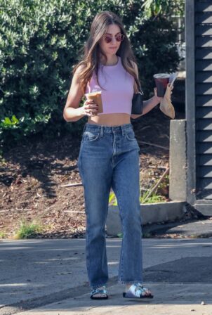 Alison Brie - Displaying her midriff while on a coffee run in Los Feliz