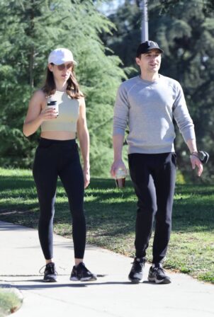 Alison Brie - With Dave Franco in athleisure out in Los Angeles