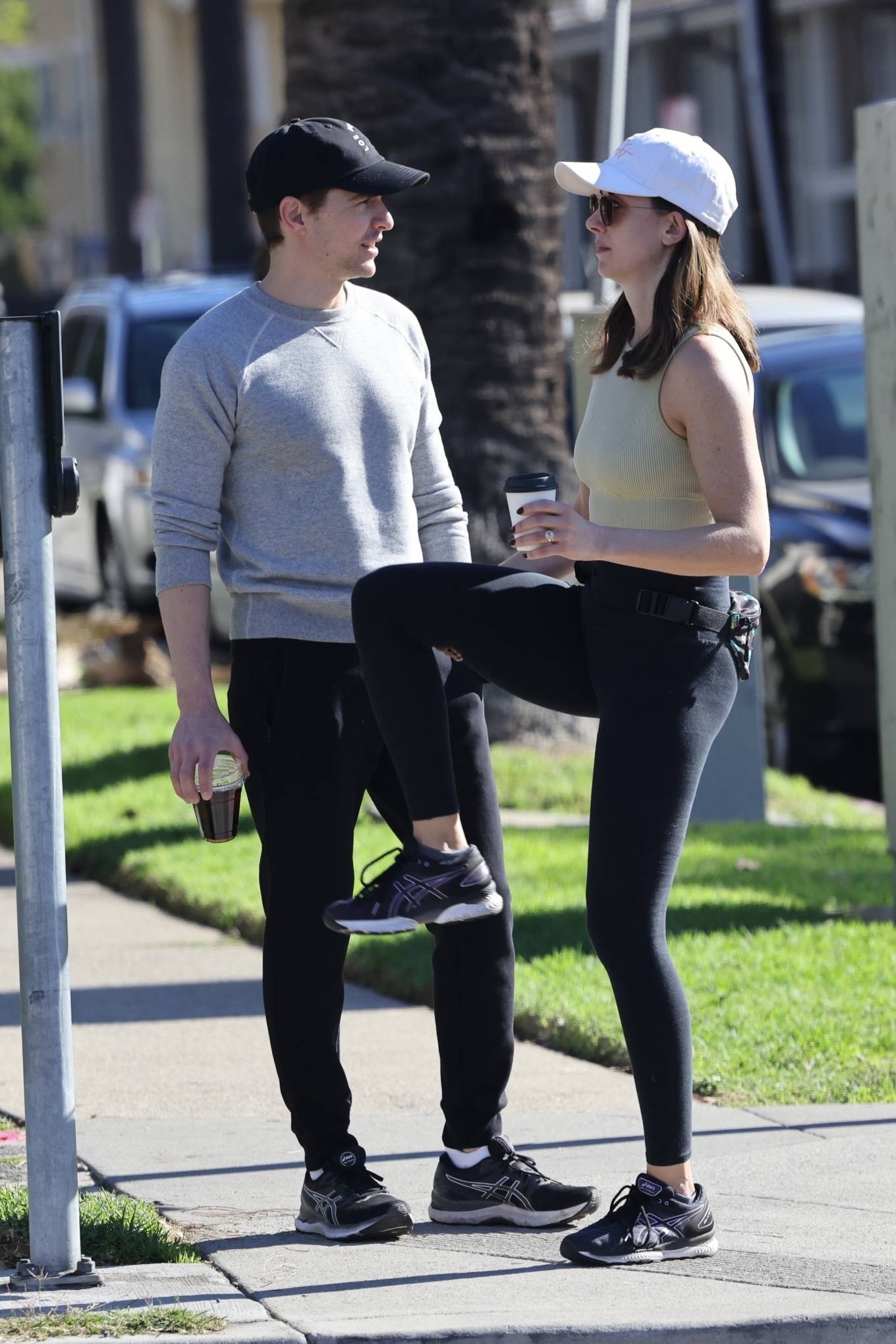 Alison Brie 2021 : Alison Brie – With Dave Franco in athleisure out in Los Angeles-05