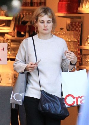 Alison Sudol Shopping at the Grove in Los Angeles