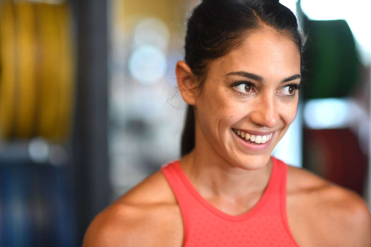 Allison Stokke working out. 