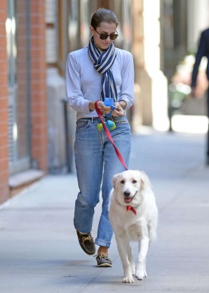 Allison Williams - Walking her dog in New York