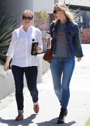 Alyson Hannigan and Leslie Bibb out for lunch in Studio City