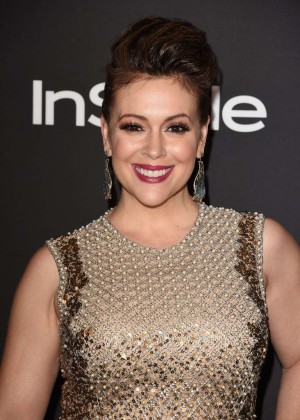 Alyssa Milano - InStyle And Warner Bros Golden Globes Party 2015 in Beverly Hills