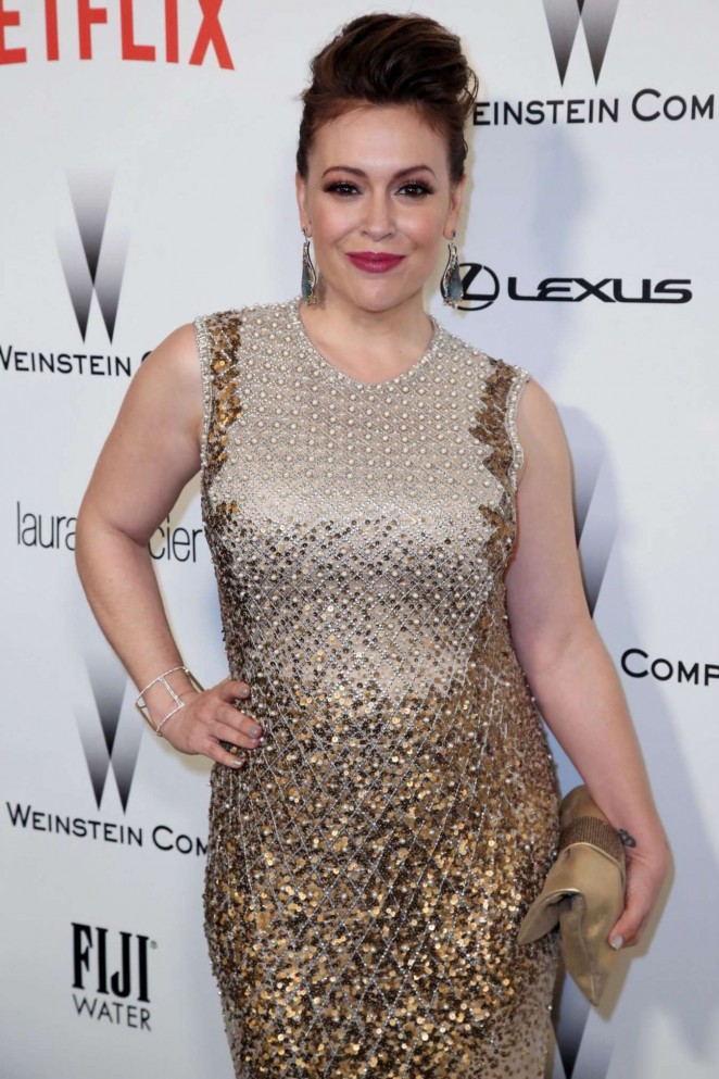 Alyssa Milano - The Weinstein Company & Netflix's Golden Globes Party 2015 in Beverly Hills