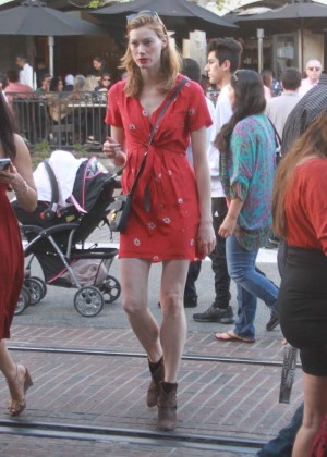 Alyssa Sutherland with Shopping at the Grove in Hollywood
