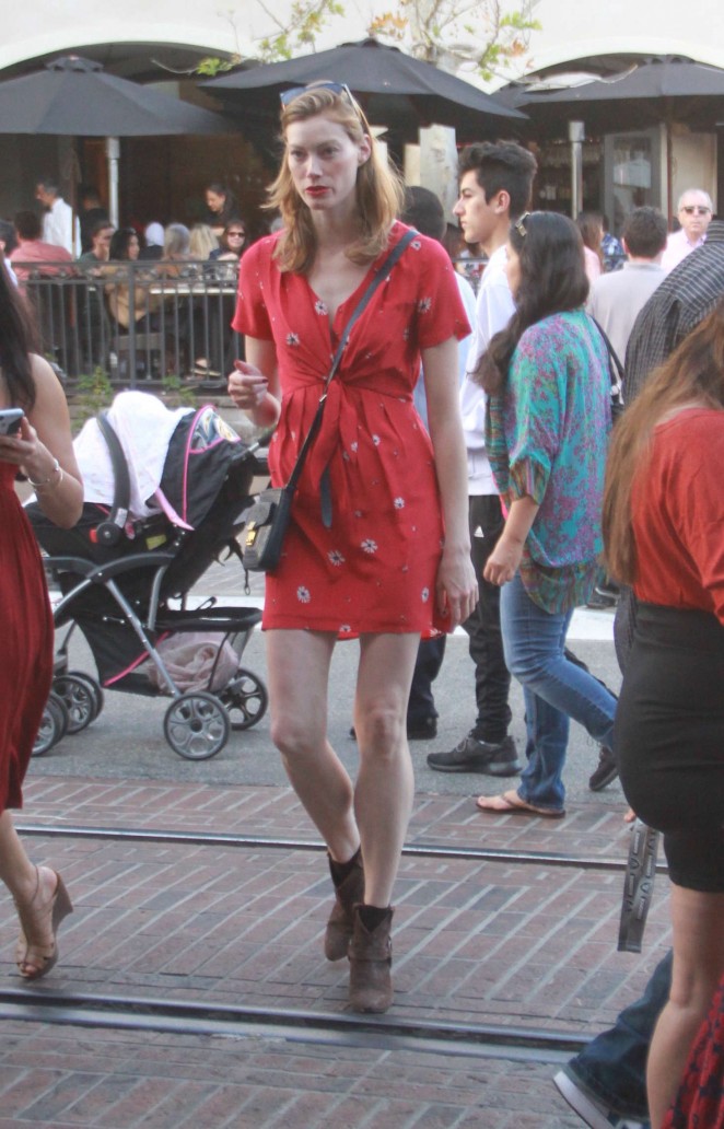 Alyssa Sutherland with Shopping at the Grove in Hollywood