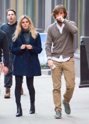 Amaia Salamanca and Rosauro Varo Rodríguez Leaving lunch in New York City