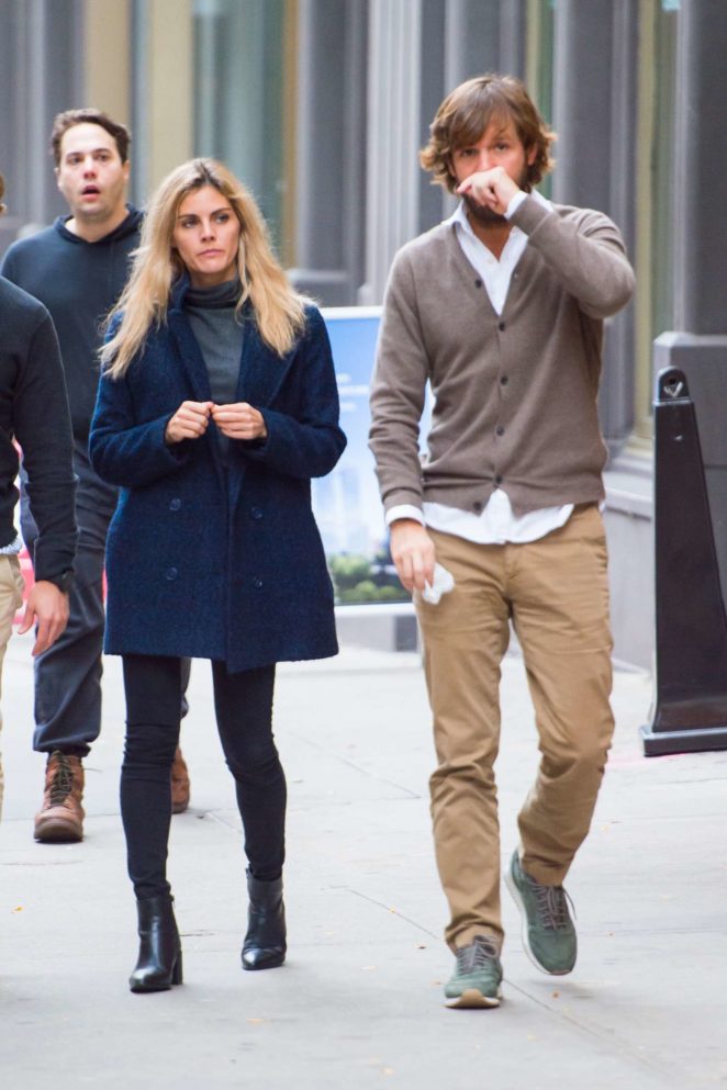 Amaia Salamanca and Rosauro Varo Rodríguez Leaving lunch in New York City