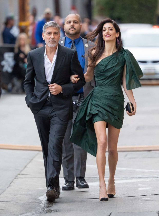 Amal and George Clooney - Arrives at Jimmy Kimmel Live! in Los Angeles