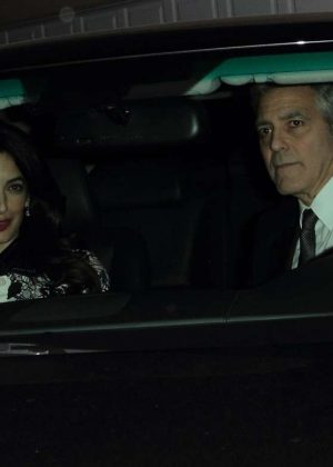 Amal and George Clooney - Leaving Craig's restaurant in Hollywood
