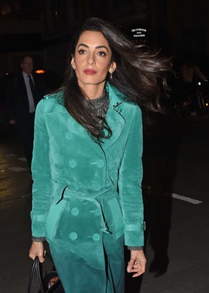 Amal Clooney - Arriving at Roka Restaurant in Mayfair