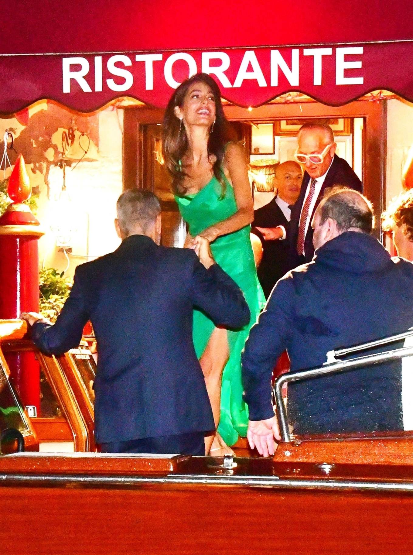 Amal Clooney - Dining candids at Ristorante Da Ivo in Venice