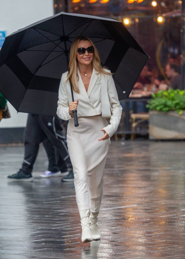 Amanda Holden - Departing her Heart FM show at the Global Radio Studios in London