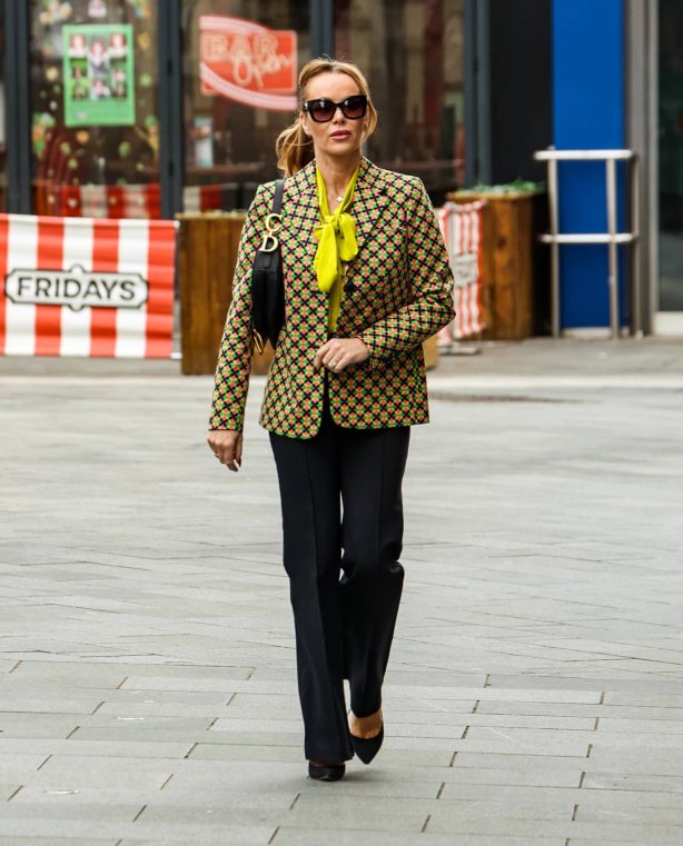Amanda Holden - Departing her Heart FM show at the Global Radio Studios in London
