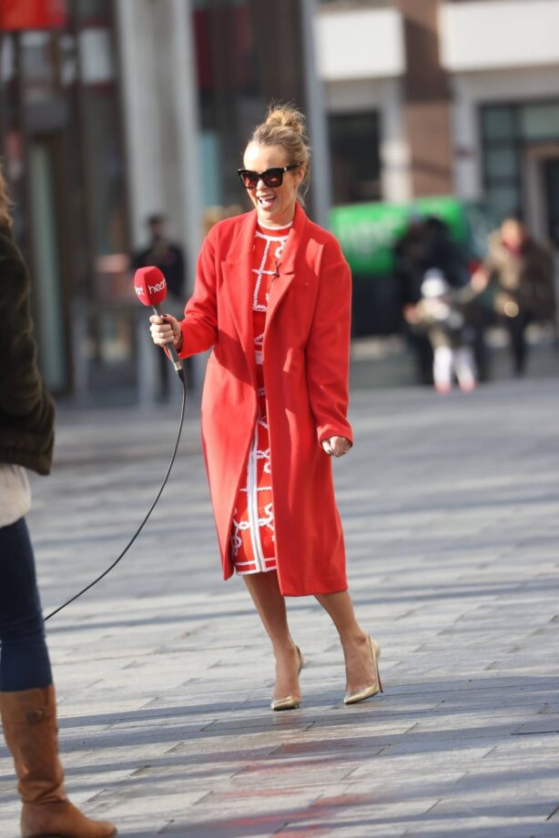 Amanda Holden - Filming in Leicester Square - London