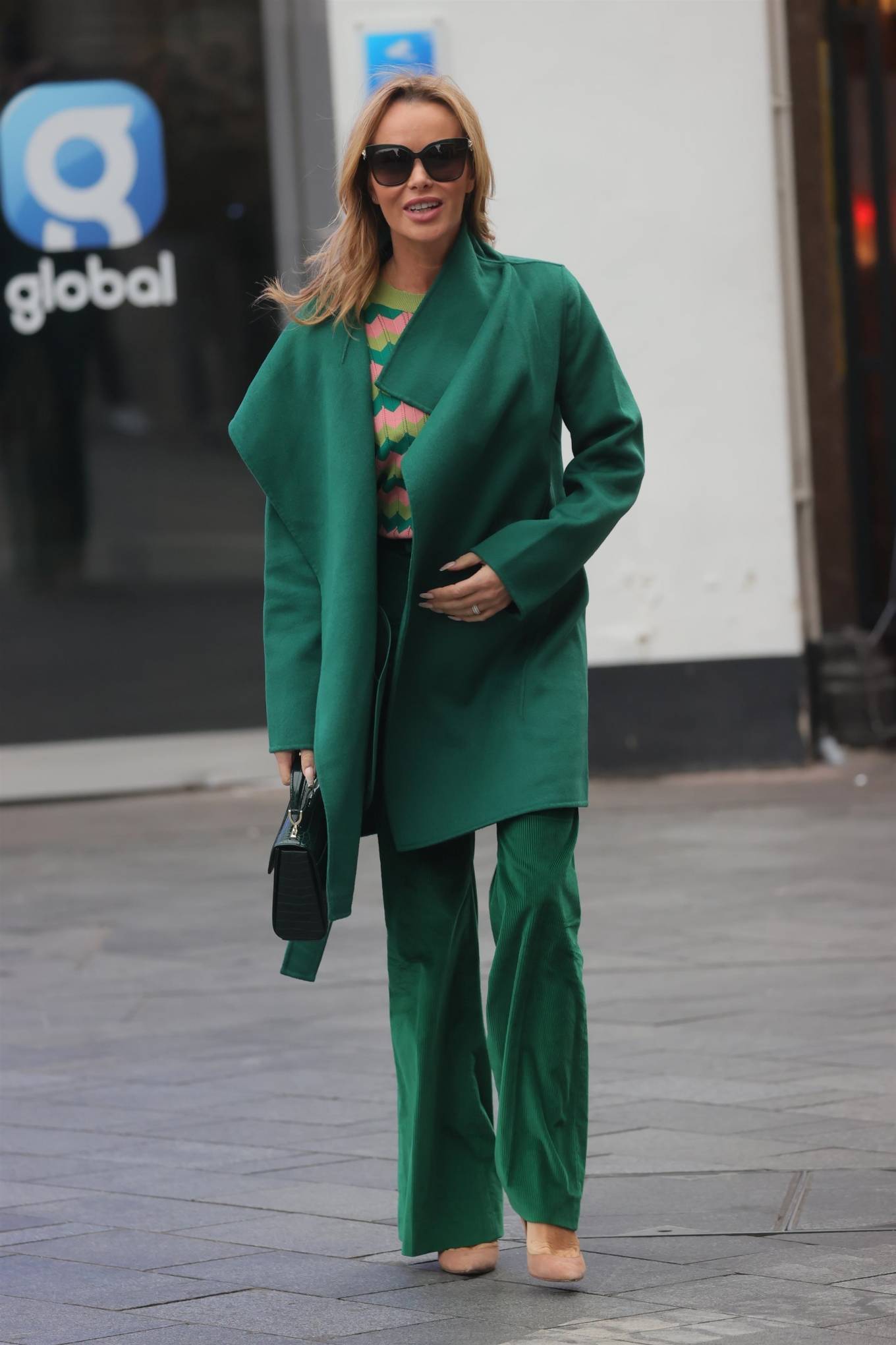 Amanda Holden 2022 : Amanda Holden – in green stepping out from Heart radio in London-06