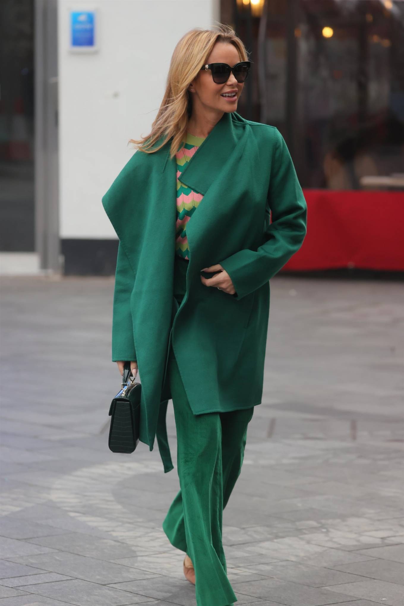 Amanda Holden 2022 : Amanda Holden – in green stepping out from Heart radio in London-13