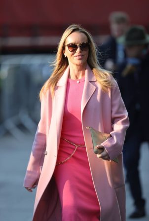 Amanda Holden - Looks pretty in pink at Heart radio in London