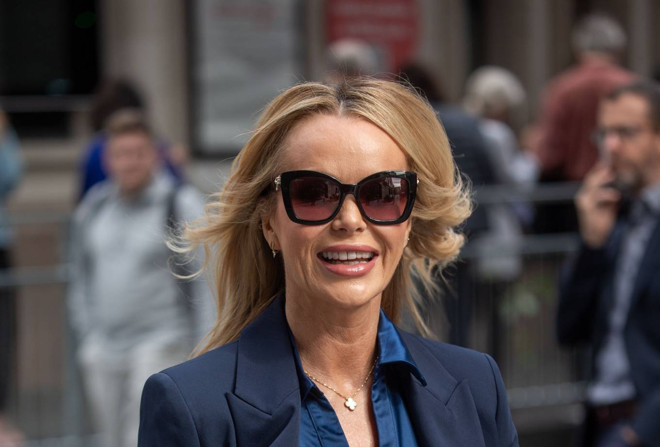 Amanda Holden - Pictured outside the Global Radio Studios in London