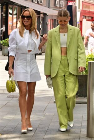 Amanda Holden - Seen at global radio with daughter Lexi in London