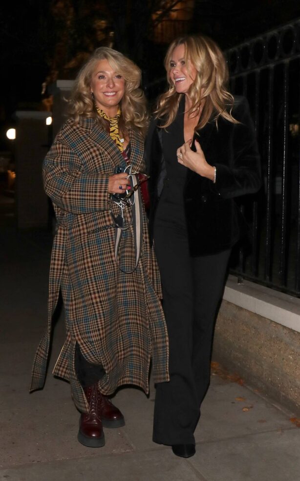 Amanda Holden - With Lisa Faulkner seen at Richmond Theatre in London