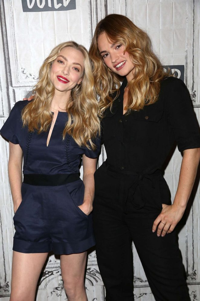 Amanda Seyfried and Lily James - Visit AOL Build Series in NYC